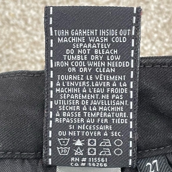 7 For All Mankind's Signature Soft & Light Stretch Black Denim Jeans Size 27 - Picture 8 of 8